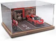 1:24 Simulation Parking Lot Street Scene Model Garage Scene Car st&or&ag&e Display Box Desktop Ornaments Adult Collection for Diorama Parking Lot Display