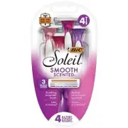 BIC Soleil Smooth Scent Women's Disposable Razor, 3 Blades with a Moisture Strip