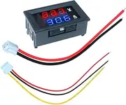 HOODANCOS 1Pc Digital Voltmeter Ammeter Monitor Gauge with Dual Display for Car LCD Easy Connection for Battery and Dc Power Applications