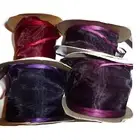 Floral Florist ribbon Offray wired arabesque Burgundy Grappa Raisin 3" and 1.5"