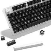 KBDiy WOB PBT Double Shot Keycap Set,160 Keys Black and White Custom Key Caps Similar to SA Profile Keycaps 60 Percent Cute Keycaps for 61/64/68/84/87/100/104/108 Mechanical Keyboard