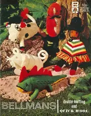 Vintage Doll Toy Knitting Pattern Bellmans #1383 Five Characters 8Ply/12Ply Wool