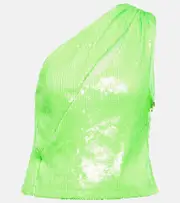[Rotate] Rotate One-shoulder sequined top AU 6 green