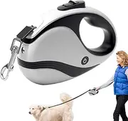 Dog Retractable Leads, Pet Tractor, USB Torch Telescopic Dog Lead Tractor, Safe Hiking Training Strap, Ergonomic Traction Rope for Walking, Outdoor Activities