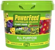 Powerfeed CONTROLLED RELEASE PLANT FOOD 2kg All Purpose Including Natives