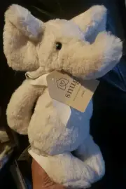SNUG Ivory ELEPHANT Plush Super Soft Baby Stuffed Animal Lovey 12"