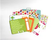 BRIGHT WEEK (10) MEMORYDEX/ROLODEX CARDS (4 TABS) Double-Sided HANDMADE