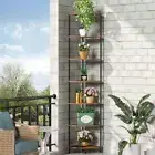 Corner Plant Stand Shelf, 7 Tier Tall Shelf Plant Stand for 7-tier Rustic Brown