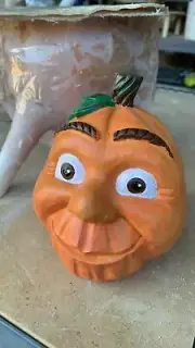 Latex n fiberglass backer pumpkin concrete casting garden mold ready 2 ship