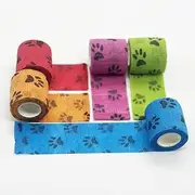 Pet Self Adhesive Bandage Wrap, 5 Pcs Self-Adhesive Dog Vet Wrap,Pet Wrap Tape,Vet Cohesive Bandages Wrap,2.5cmx 4.5m