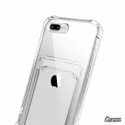 Clear Card Holder Bumper TPU Case Cover For iPhone 7 iPhone 8 Plus Se 2020