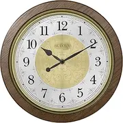 Bulova C4115 Manchester Chiming Wall Clock, Warm Walnut