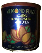 Blue Diamond Almond Plaza Roasted Blanched Salted Almonds 14 Oz. 1970’s *New*