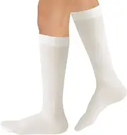 [Trinkrittey] Velvet Knee High Stockings Knee High Socks White Knee High Socks Women Boot Socks for Women, Milk White, 3-10.5 Tall