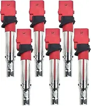 HIGH ENERGY IGNITION COIL 022905715 95560210100 UF635 UF661 UF616 SET OF 6 COMPATIBLE WITH Audi A3 Q7 TT Porsche Cayenne VW EOS GOLF PASSAT R32 Touareg 3.2 3.6 VR6 V6 EA390