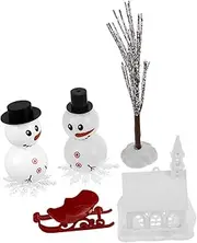 ERINGOGO 1 Set Christmas Snowman Craft DIY Snowman Decorating Kit for Adorable Holiday Ornaments for Festive Home Decor and Family Fun
