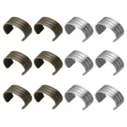 Leather Rope Clip, 100Pcs Cylindrical Crimping Cord Crimps, Bronze, Silver Tone