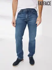 FatFace Blue Straight Stone Wash Jeans (A88105) | $136