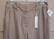 SALE!! NWT $238 TRINA TURK Size 8 Lava Stone Brown Pants Polyester Style 292818