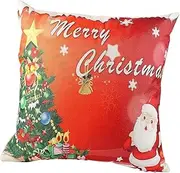 MOLUCKFU 1pc Christmas Pillow Car Pillow Christmas Throw Pillow Christmas Tree Pillow Red Pillow Cases Pillow Cushion Decorative Throw Pillows Linen Pillow Case Christmas Home Flax