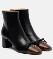 [Valentino Garavani] Valentino Garavani Valet Du Roi leather ankle boots AU 11 black