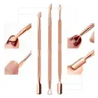 Rose Gold Dual-end Nail Cuticle Pusher Stainless Steel Dead Skin Cuticle Remover