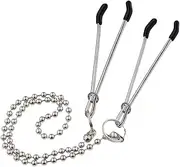 Adult Sex Toy Nipple Pinches Metal Adjustable Nipple Ring Non-Piercing Nipple Clamp Breast Clips For Bdsm Foreplay Flirting Clamp Toys For Women