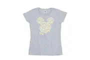Mickey Mouse Womens/Ladies Chamomile Head Cotton T-Shirt (Sports Grey) - UTBI52706