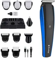 Beard Trimmer Hair Clipper, Electric Cordless Men’s 5 in 1 Grooming Kit, Hair Trimmer & Mustache Trimmer & Ear Nose Hair Trimmer& Foil trimmer with Blade Waterproof USB Rechargeable