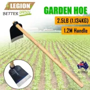 Flat Hoe With 120cm Wooden Handle Flat Mattock Gardening Farming Hand Tool