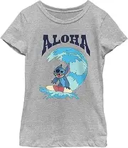 [Disney] Girl's Lilo & Stitch Aloha Wave Stitch T-Shirt