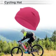 Cycling Hat Keep Warm Rose Red 26x17cm Polar Fleece Fabric 1 Pcs