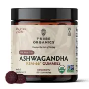 Ashwagandha KSM-66 Gummies for Adults - Pure Organic Root Extract Ayurvedic S...