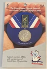 US Olympic 1995 Half Dollar Coin & 1996 Pin of Atlanta Centennial Olympic Games