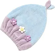 Ipetboom Womens Cute Fleece Hair Drying Cap Water Absorbent Quick Drying Shower Hat Stylish Towel Turban for All Hair for Post Shower Swimming Use