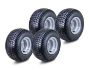 4 WANDA Golf Cart Tire Wheel Assembly 215/60-8 4-Ply w/4 Lugs on 4" Silver Rim