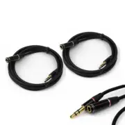 2 4FT 3.5MM AUX EXTENSION AUDIO CABLE BLACK APPLE IPHONE 5 4S 4 3GS IPOD SHUFFLE