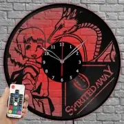 LED Vinyl Clock Spirited Away LED Light Vinyl Record Wall Clock Home Decor 1320