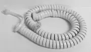 12 Foot White Handset Receiver Curly Coil Phone Cord Panasonic KX-T KX-DT KX-NT