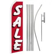 Sale Swooper Flutter Feather Advertising Flag Kit Red/White Sale Here Venta