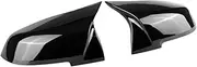 Compatible For BMW 1234 Series X1/F20 F22 F30 Bright Black Replacement ABS Horn Style Modified Rearview Mirror Housing Car Modific