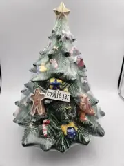 St Nicholas Square Snowball Buddies Large Christmas Tree Cookie Jar Brand New
