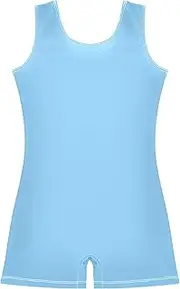[GAIGEO] Girls Gymnastics Leotards Toddler Light Sky Blue Biketards Princess Ballet Dance Shorts 2t