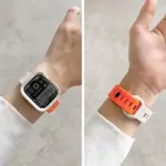 液態矽膠錶帶+保護殼套裝 適用於 APPLE WATCH ULTRA2 9 8 7 6 5 SE 男女運動錶帶 蘋果錶帶