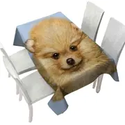 Cute Animal Art Pomeranian Puppy Dog Tablecloth