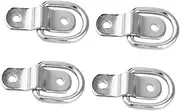 4Pcs D Shaped Plated Tie Down Rings Buckles for Trailers Trucks Rvs and Campers Heavy Duty Anchors for Motorcycle Straps Bungee Cords and Ropes