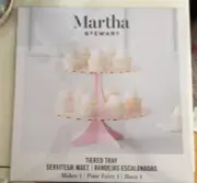Martha Stewart Two Tiered Pink Cupcake Tray/Stand Martha Stewart Pink Gold Party