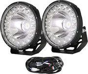 BANSIT 9Inches 260W LED Driving Lights Pair 48800LM Round Black Combo Spot Flood Beam Off Road Truck Headlights