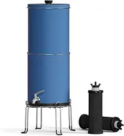 2.25 Gallon Gravi Water Filter System Stainl Steel Countertop Water Filter System Water Blue with Stand