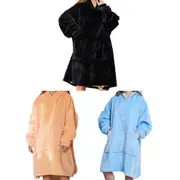 Ultra Comfy Oversize Plush Hoodie Sweatshirt Warm Blanket Giant Huggle Fleece